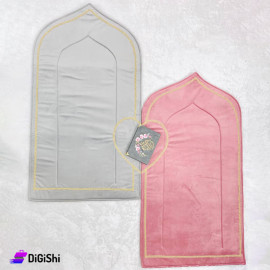 زوج سجادات صلاة لون رمادي وزهر