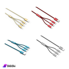 وصلة ثلاثية الكابلات 3in1 Apple/2Microماركة LDNIO موديل LC-85