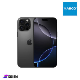 موبايل  Apple موديل iPhone 16 Pro Max ذاكرة 8/512 غيغابايت شاشة 6.9 انش لون أسود