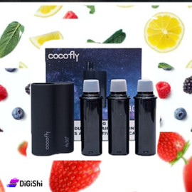 Cocoflay Electronic Vape with 3 Flavor Cartridges Strawberry & Lush Mixed Berries Mint Gum Ice Flavor 24,000 puffs