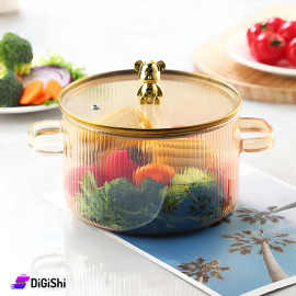 Pyrex Glass Casserole with Glass Lid Bear Handle 1.5L Gold