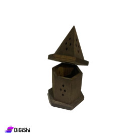 Wooden Incense Burner Pyramid and Cylinder Shape