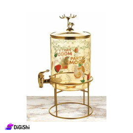 Glass Jug with Spout and Iron Base 3.6L