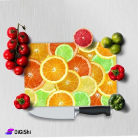 لوح زجاجي لتقطيع الخضار والفواكة رسمة فواكة حجم صغير