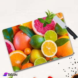 Glass Cutting board for Vegetables and Fruits Large Vegetable Drawing