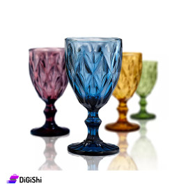 6-Piece Stoned Cup Set with Base Colorful