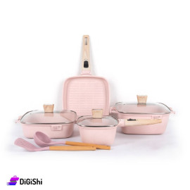 Set of MGC 9-piece Granite Pink