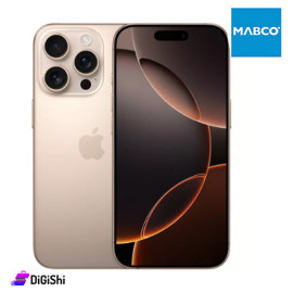 موبايل  Apple موديل iPhone 16 Pro max ذاكرة 512/8 غيغابايت شاشة 6.9 انش لون زهر فاتح