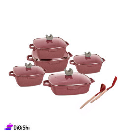 Set of MGC 12-piece Granite Red