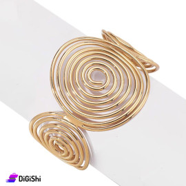إسوارة نسائية شكل دوائر لون ذهبي