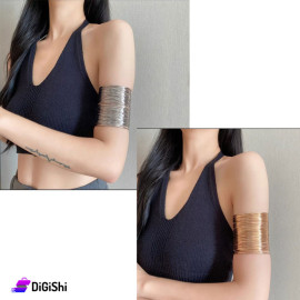 إسوارة ذراع نسائية شكل حلقات متقاربة