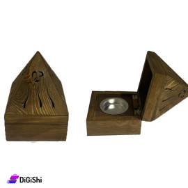 Pyramid Shaped Wooden Incense Burner Big Size