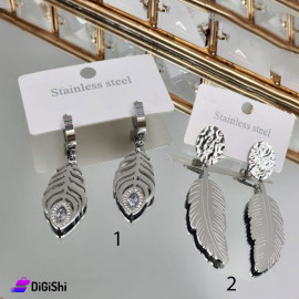 Women's Leaf Shape Earring Silver