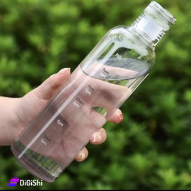 مطرة ماء زجاج شفاف مع غطاء