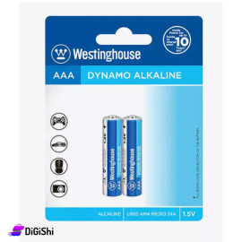 Westinghouse Pair Of Dynamo Alkaline AAA Batteries LR03 - 1.5 V