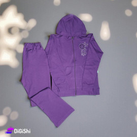 Toflis Women's Pajamas with Rhinestones M187 Purple