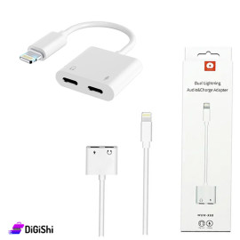 WUW-X88 Dual Lightning Audio and Charger Adapter