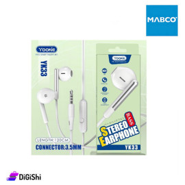 Yookie YK33 Wired Headphone White