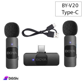 زوج مايكروفون BOYA  موديل BY-V20 لأجهزة Type-C