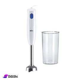 خلاط يدوي عامودي مع كأس ماركة BRAUN موديل MQ10.001MWH