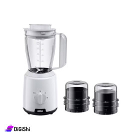 خلاط كهربائي مع مطحنتين استطاعة 500واط ماركة BRAUN موديل JB0123WH