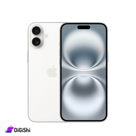 موبايل iPhone 16  شريحتين sim ذاكرة 128 غيغابايت لون أبيض