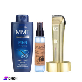 باكج للرجال مكون من شامبو ومعطر شعر وماكينة حلاقة