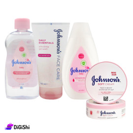 باكج Johnson مكون من كريم وجل غسول ولوشن وزيت مرطب