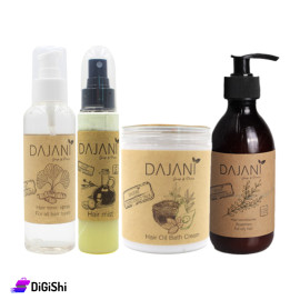 باكج DAJANI مكون من معطر شعر وبخاخ تونيك وحمام زيت وبلسم