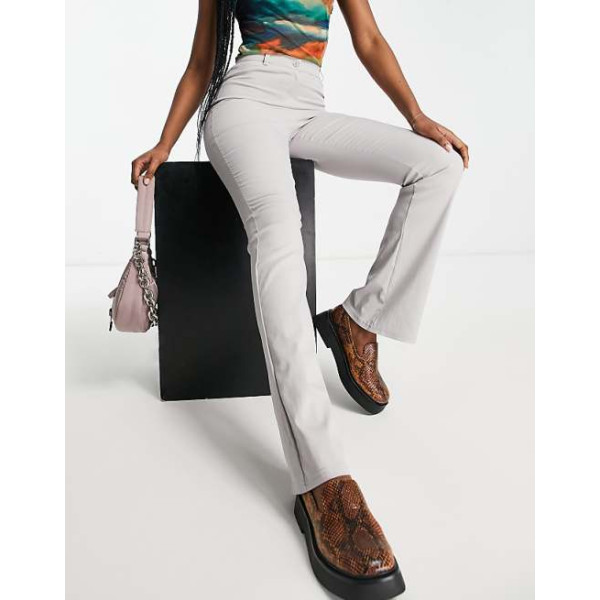 Topshop Womens Grey High Waisted Pants ANF3212 Topshop Womens Grey High Waisted Pants ANF3212