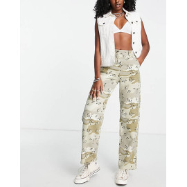 TopShop Womens Khaki Trouser ANF423
