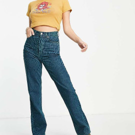 TopShop Womens Green Jeans ANF3167