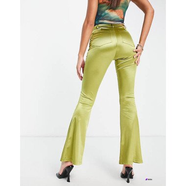 Topshop Womens Green Trouser ANF575