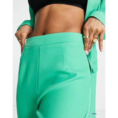 Saint Genies Womens Green Wide Leg Trouser ANF3119