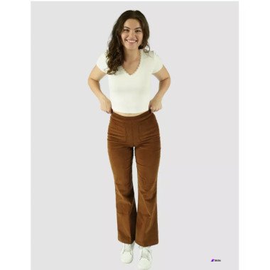 Self Esteem Womens Brown Stretch Corduroy Flare Leg Pants 