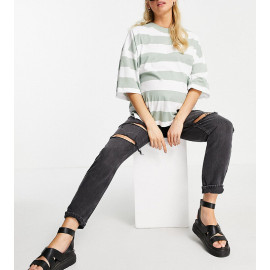Topshop Womens Black Maternity Mom Jeans ANF2395