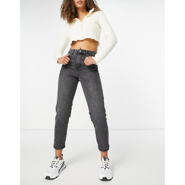 Topshop Womens Black Straight Jeans ANF3424 Topshop Womens Black Straight Jeans ANF3424