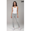 Lee 401 Womens Blue Mid Rise Regular Jeans 