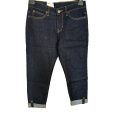 Lee 401 Womens Navy Blue Mid-Rise Regular Jeans 
