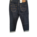 Lee 401 Womens Navy Blue Mid-Rise Regular Jeans 