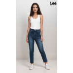 Lee 411 Womens Blue Comfort Tapered High-Rise Jeans Lee 411 Womens Blue Comfort Tapered High-Rise Jeans