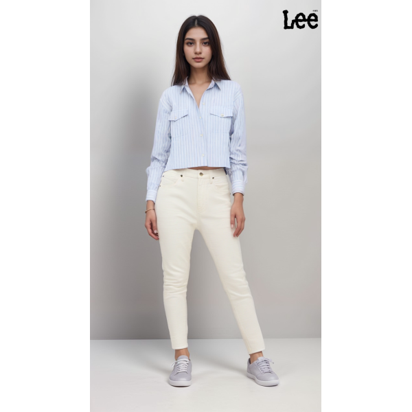Lee 413 Womens White Mom Regular Jeans Lee 413 Womens White Mom Regular Jeans