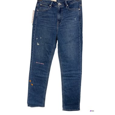 Lee 421 Womens Blue Slim Straight High-Rise Jeans 