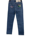 Lee 421 Womens Blue Slim Straight High-Rise Jeans 