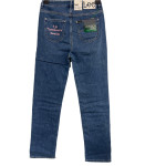 Lee 421 Womens Blue Slim Straight High-Rise Jeans Lee 421 Womens Blue Slim Straight High-Rise Jeans