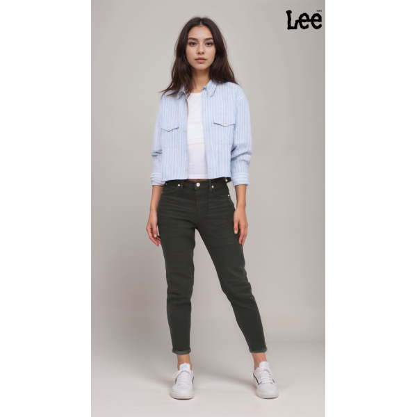 Lee Womens Black 411 Comfort Tapered Boyfriend Jeans Lee Womens Black 411 Comfort Tapered Boyfriend Jeans