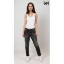 Lee Womens Black Straight  Slim Jeans 