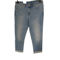 Lee Womens Blue 401  Regular Tapered Mid-Rise Jeans 