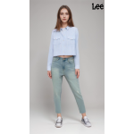 Lee Womens Blue 411 Comfort Tapered Boyfriend Jeans 