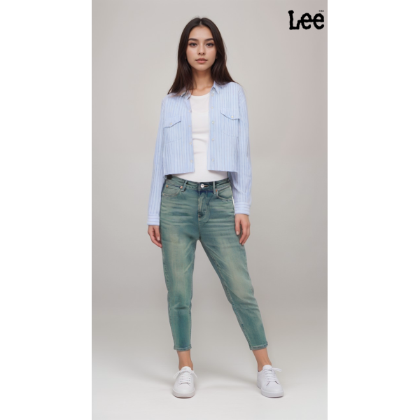 Lee Womens Blue 411 Comfort Tapered Jeans Lee Womens Blue 411 Comfort Tapered Jeans